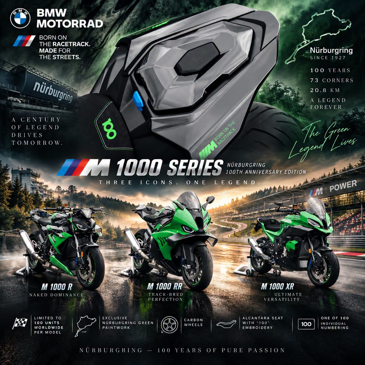 100 Tahun Nürburgring: BMW Motorrad Hadirkan 3 Jentera M Eksklusif, Hanya 100 Unit Setiap Model