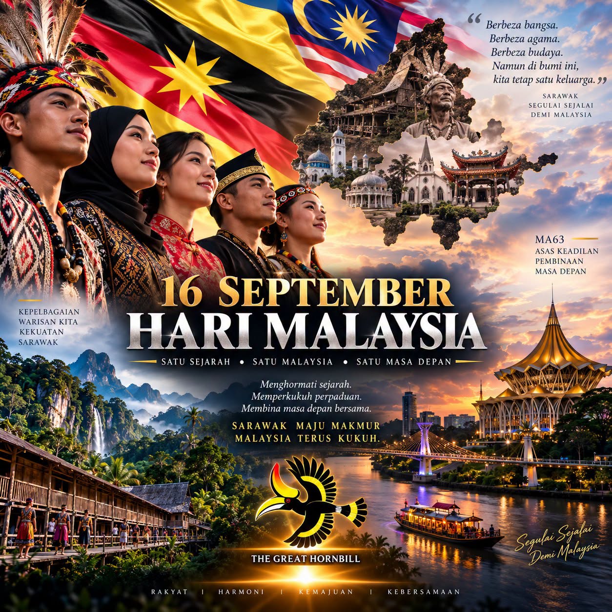 16 September: Sarawak Tidak Pernah Lupa Sejarah, Perpaduan Jadi Kekuatan