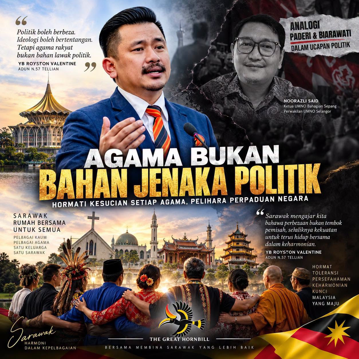 Agama Bukan Bahan Jenaka Politik, Royston Tuntut Permohonan Maaf Terbuka