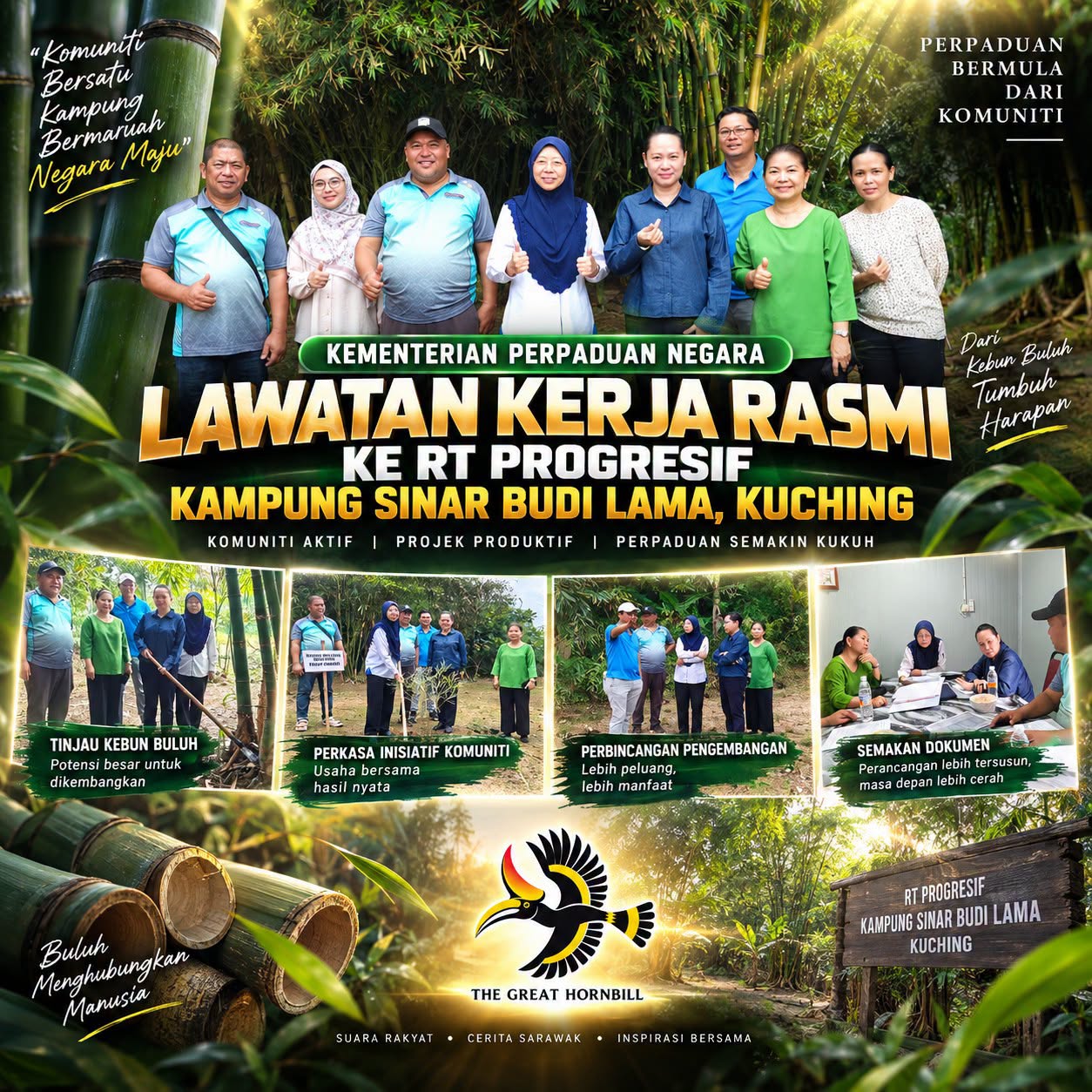 Dari Kebun Buluh, Tumbuh Semangat Perpaduan - RT Kampung Sinar Budi Lama Curi Perhatian Kementerian