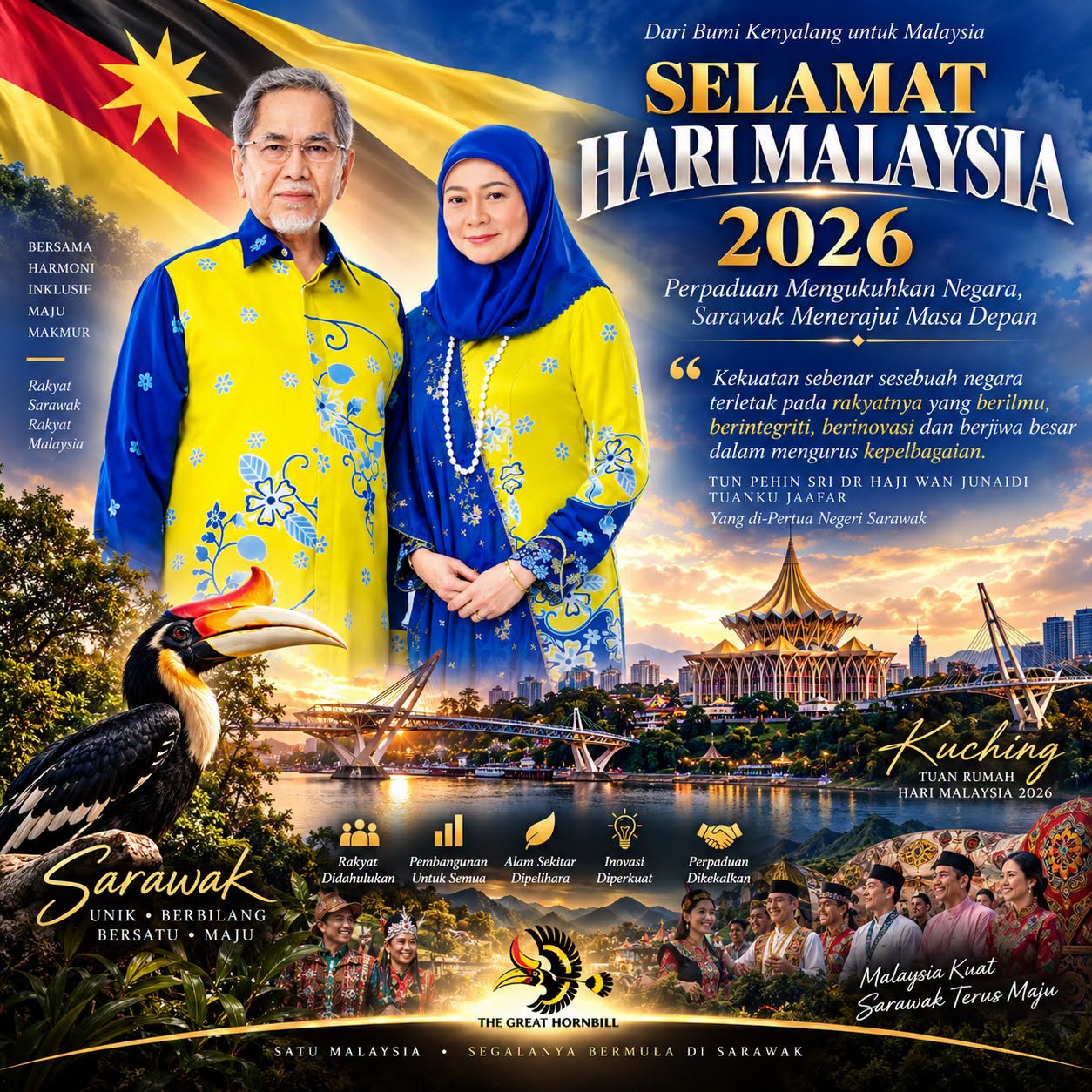 Hari Malaysia 2026: Sarawak Melangkah Dengan Keyakinan, Perpaduan dan Maruah