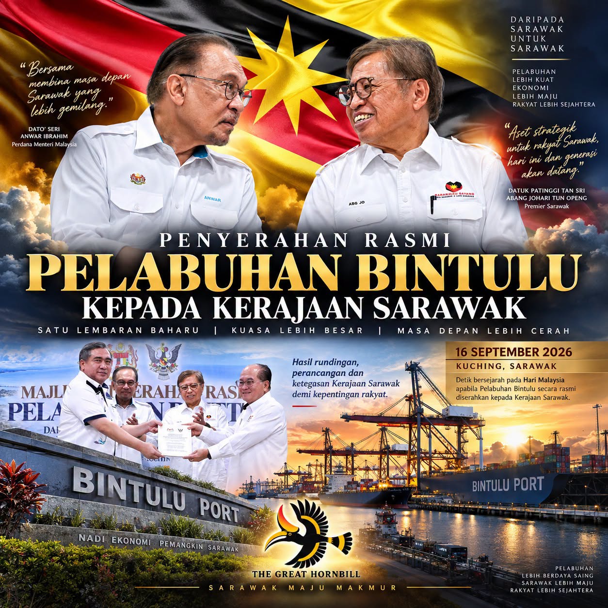 Pelabuhan Bintulu Kembali Di Bawah Sarawak, Rundingan 3 Tahun Capai Kemuncak