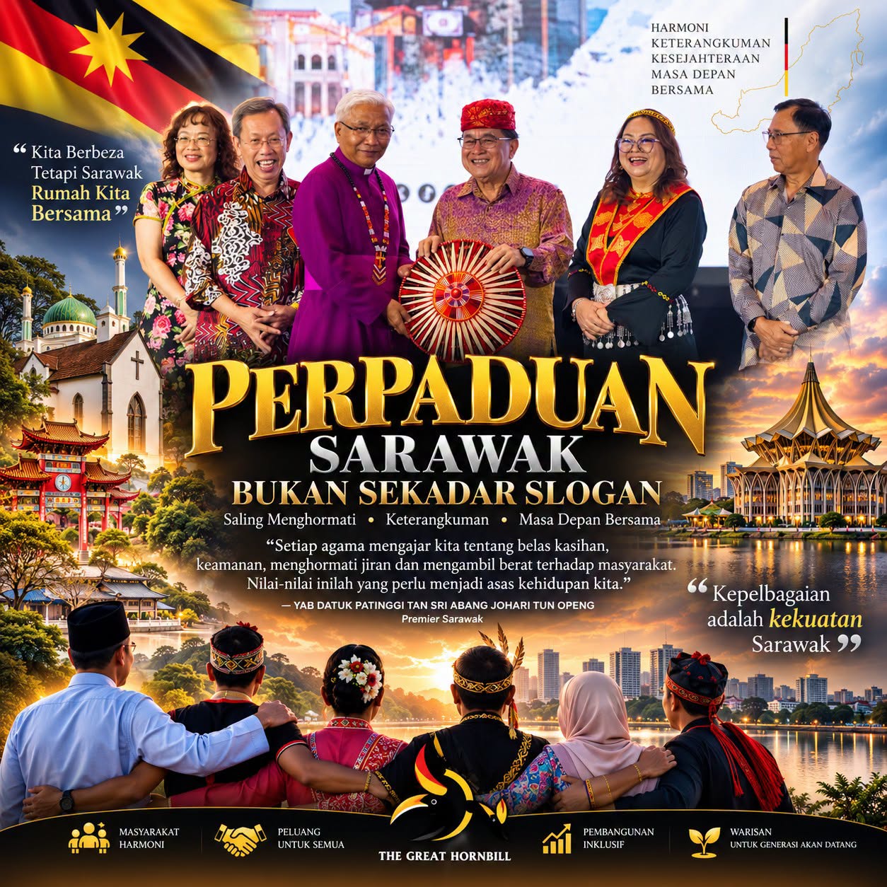 Perpaduan Sarawak Bukan Sekadar Slogan - Abang Johari
