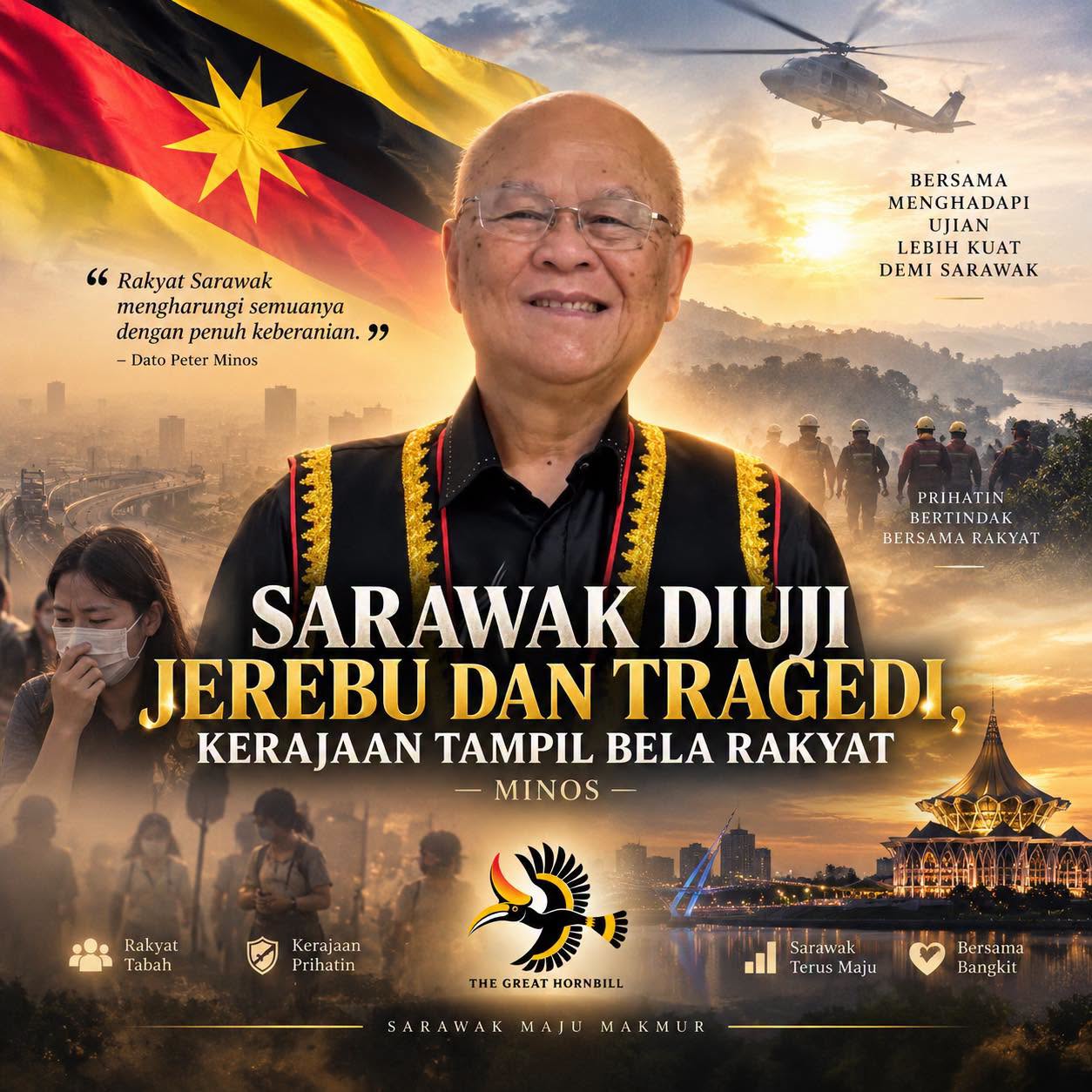 Sarawak Diuji Jerebu dan Tragedi, Kerajaan Tampil Bela Rakyat - Minos