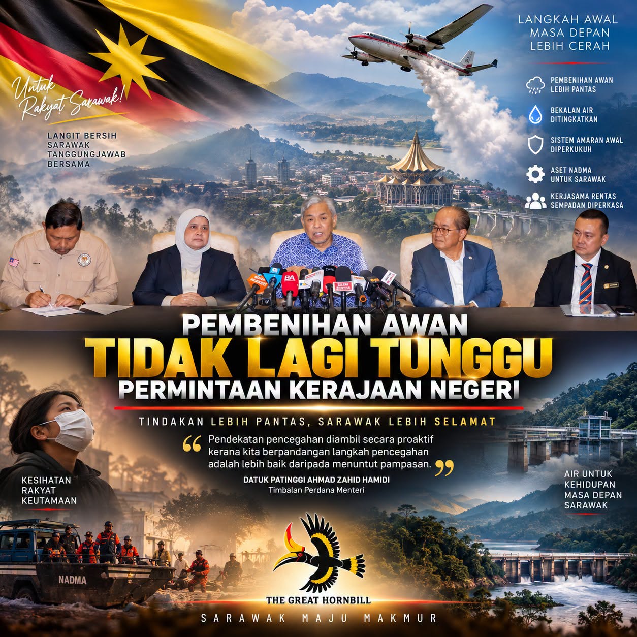 Sarawak Tidak Boleh Lagi Menunggu, Pembenihan Awan Kini Boleh Digerakkan Lebih Pantas